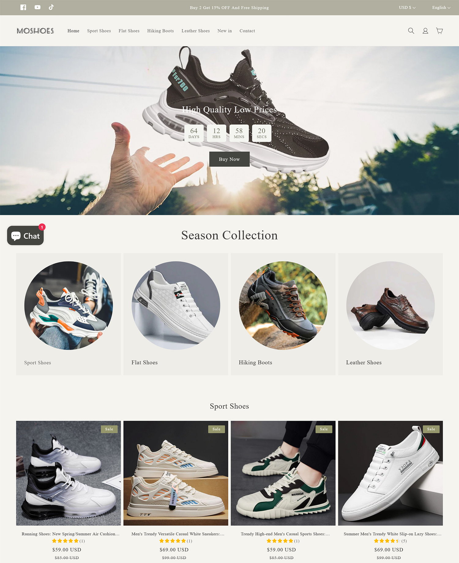 shopify男鞋独立站风格moshoes