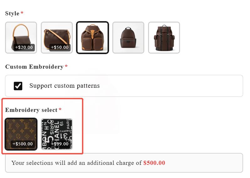 shopify图案选择